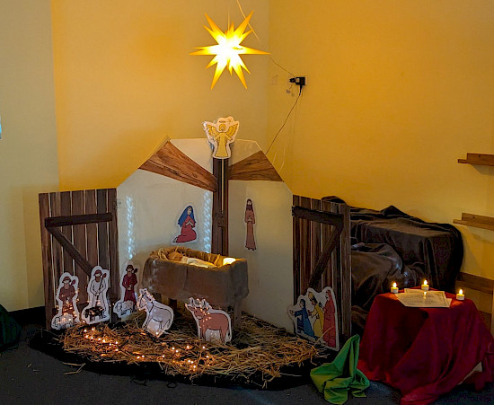 Der Stern leuchtet über der Krippe - wir sind am Ziel.