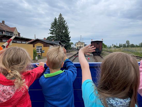 Immer wieder Handdraisine fahren - ganz schön anstrengend.