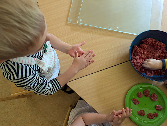 Burger-Patties rollern