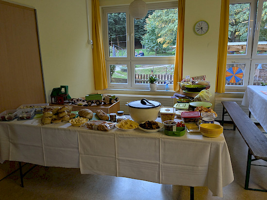 Ein reichhaltiges Buffet - zum Sattessen