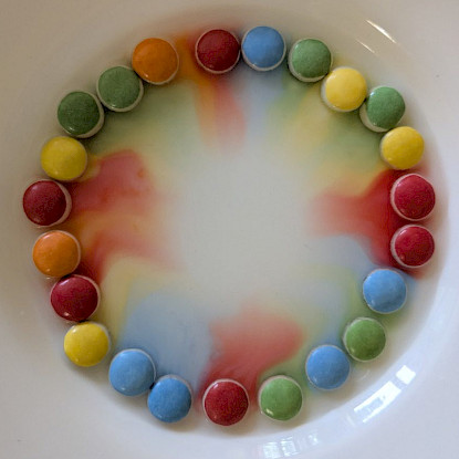 Unser Farbenexperiment - Smarties im Wasser